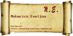 Moharics Evelina névjegykártya